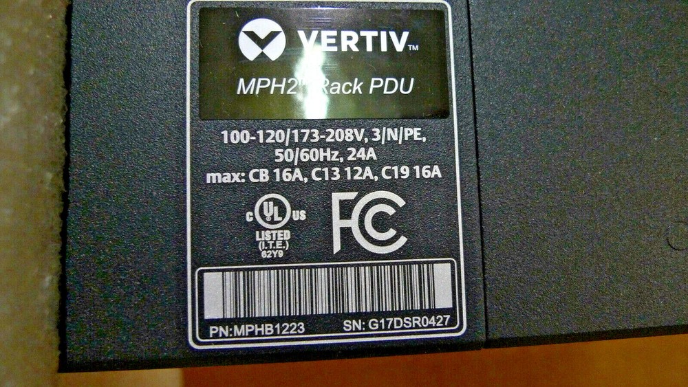 NEW Vertiv MPH2 Managed Rack Power Distribution Unit MPHB1223