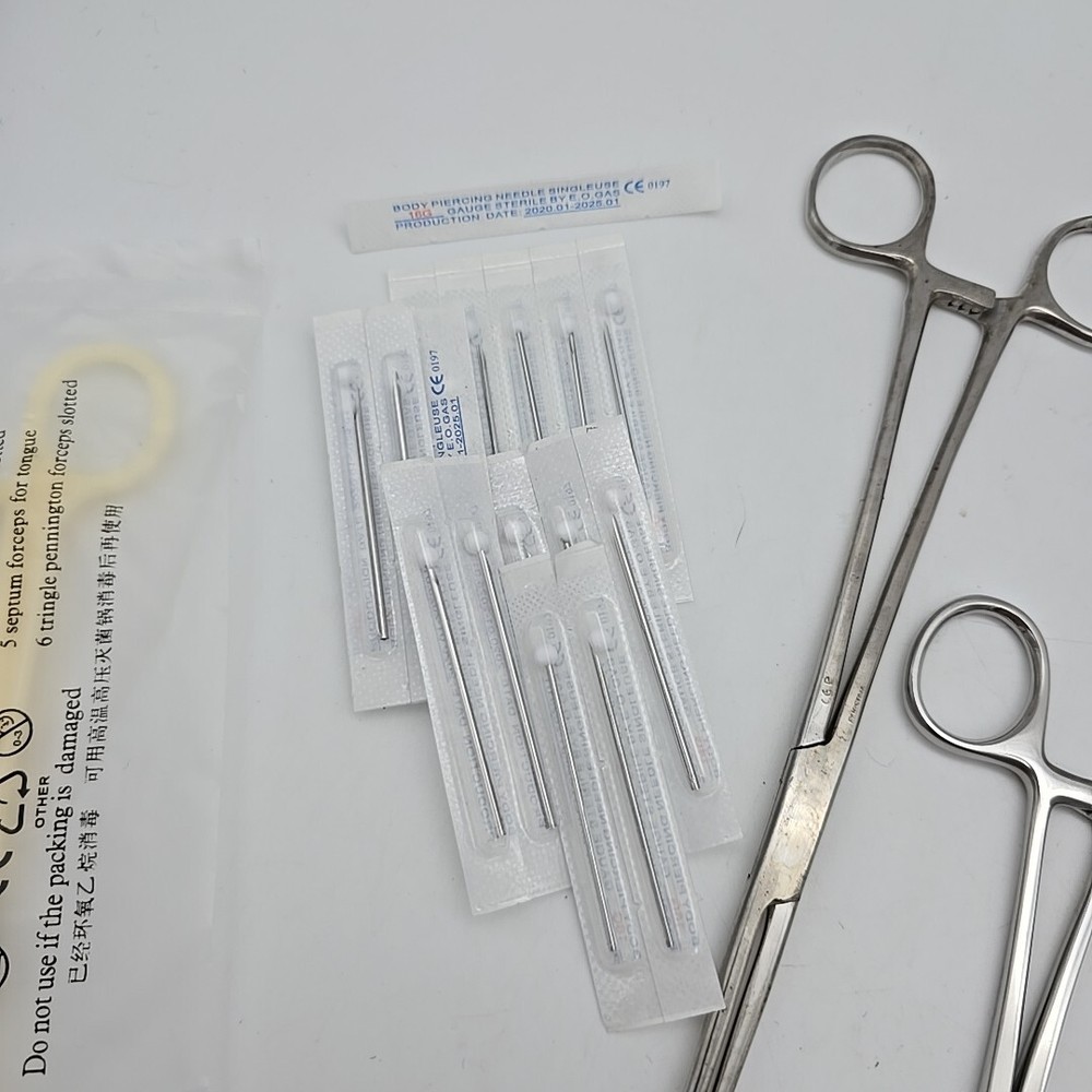 Lot for BODY PIERCING Forceps Kit Open box
