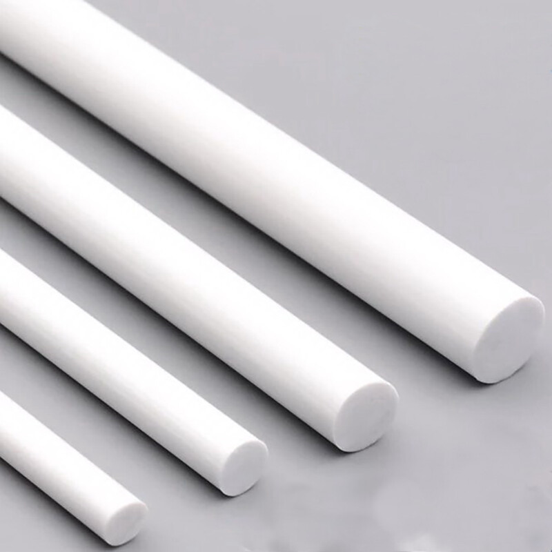 White ABS Solid Round Bar High Quality Material for DIY Model Making 2-8mm*250mm
