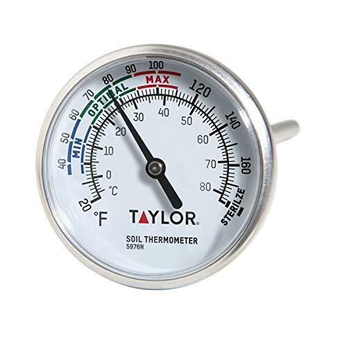 Taylor Precision Products - 5976N B0030JWAVA Soil Testing Thermometer, 4" Stem,