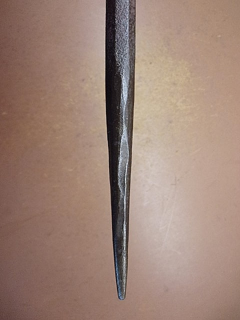 Vintage Unbranded Modified Crow Bar/Nail Puller Tool w/Pointed Alignment End