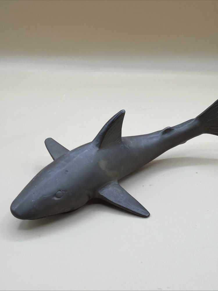 Vintage Solid Brass Shark Paperweight Figurine, 7" Long