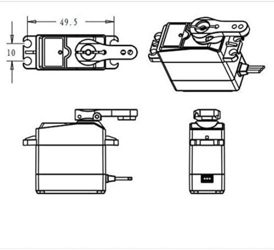 Compact 25KG High Torque Servo with Automatic Operation for Fast Response