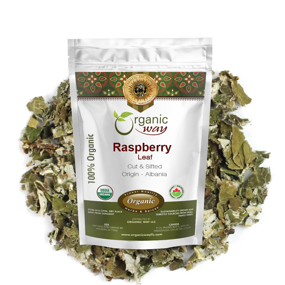 Organic Way Raspberry Leaf Cut & Sifted - Organic, Kosher & USDA Certified