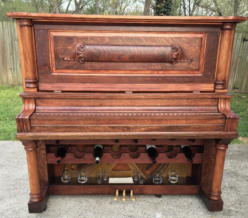 Repurposed Piano Into A Bar With Remote Controlled LED Lights