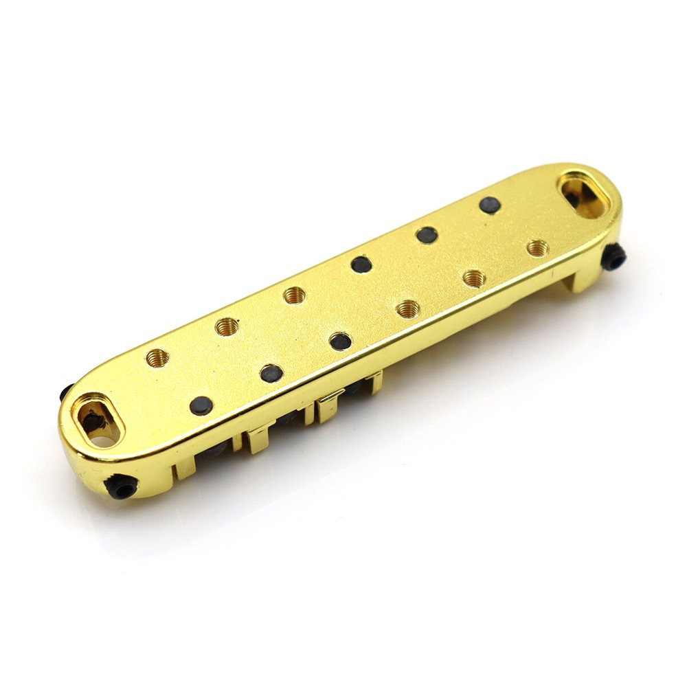 6-String Guitar Roller Saddle Tune-o-matic Bridge Tailpiece with Studs,Gold