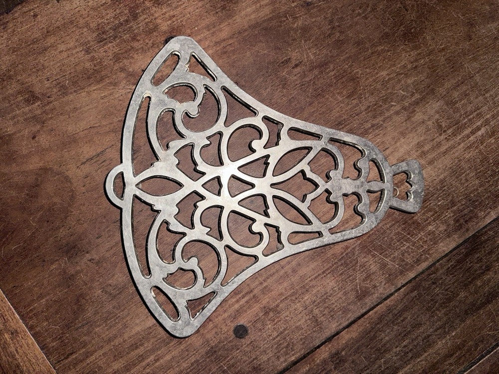 Vintage Silver Plated Trivet Bell For Pots And Pans