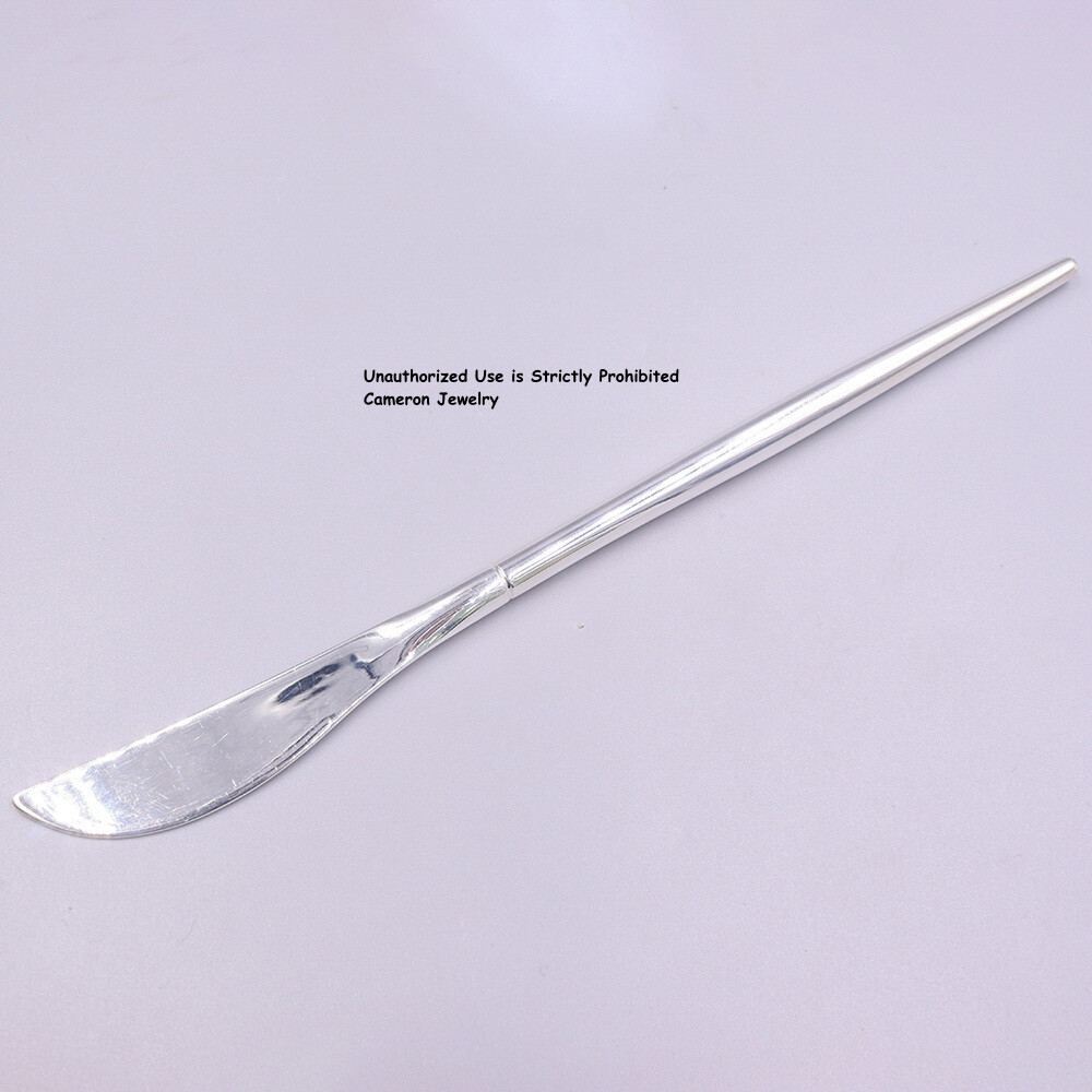 Solid S999 Fine Silver 999 Smooth Dinnerware Fruit Dinner Knife 36-37g 6.7inch