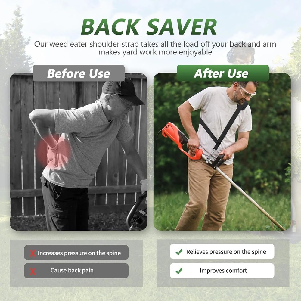 Weed Eater Shoulder Strap, String Trimmer Strap Compatible with EGO Stihl Ryobi