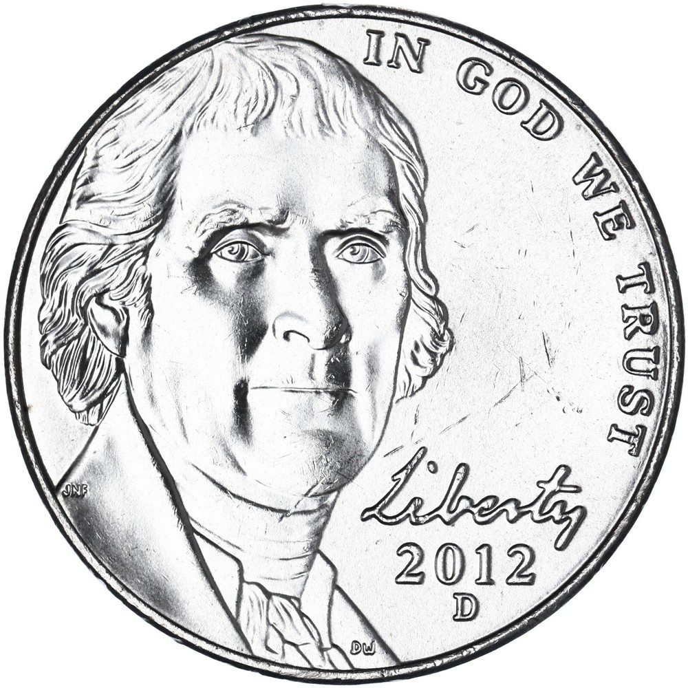 2012 D Jefferson Nickel BU Coin