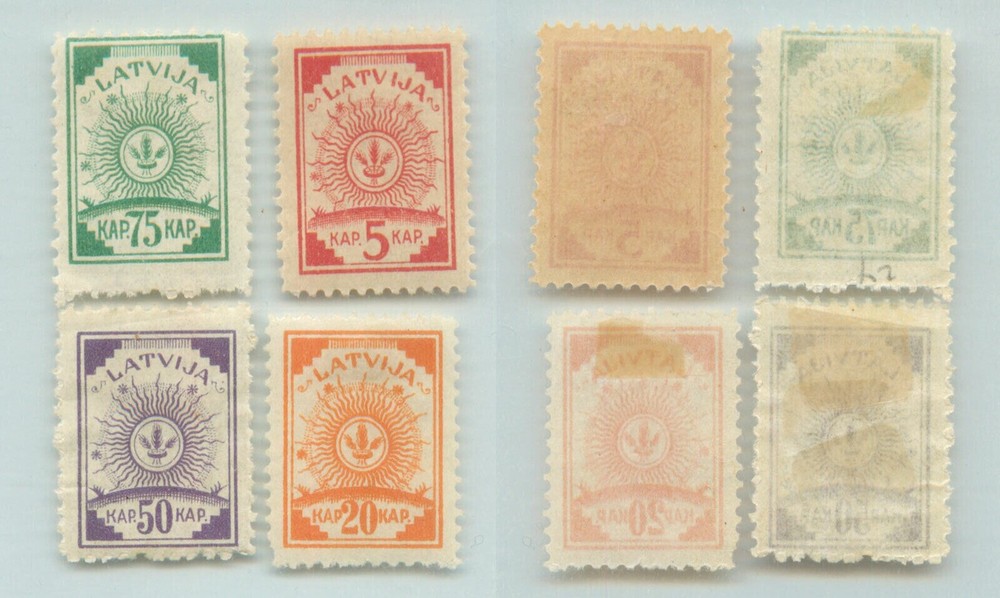 Latvia 🇱🇻 1920 SC 76, 78, 80, 81 mint . rtb5210