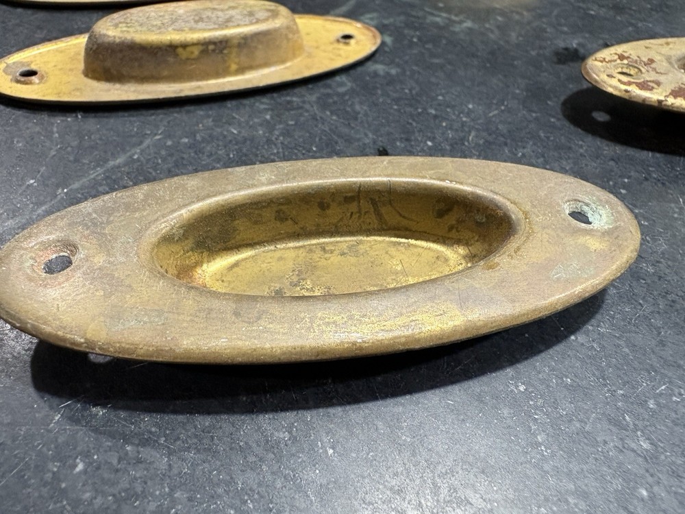 Six Brass Window Sash Pulls