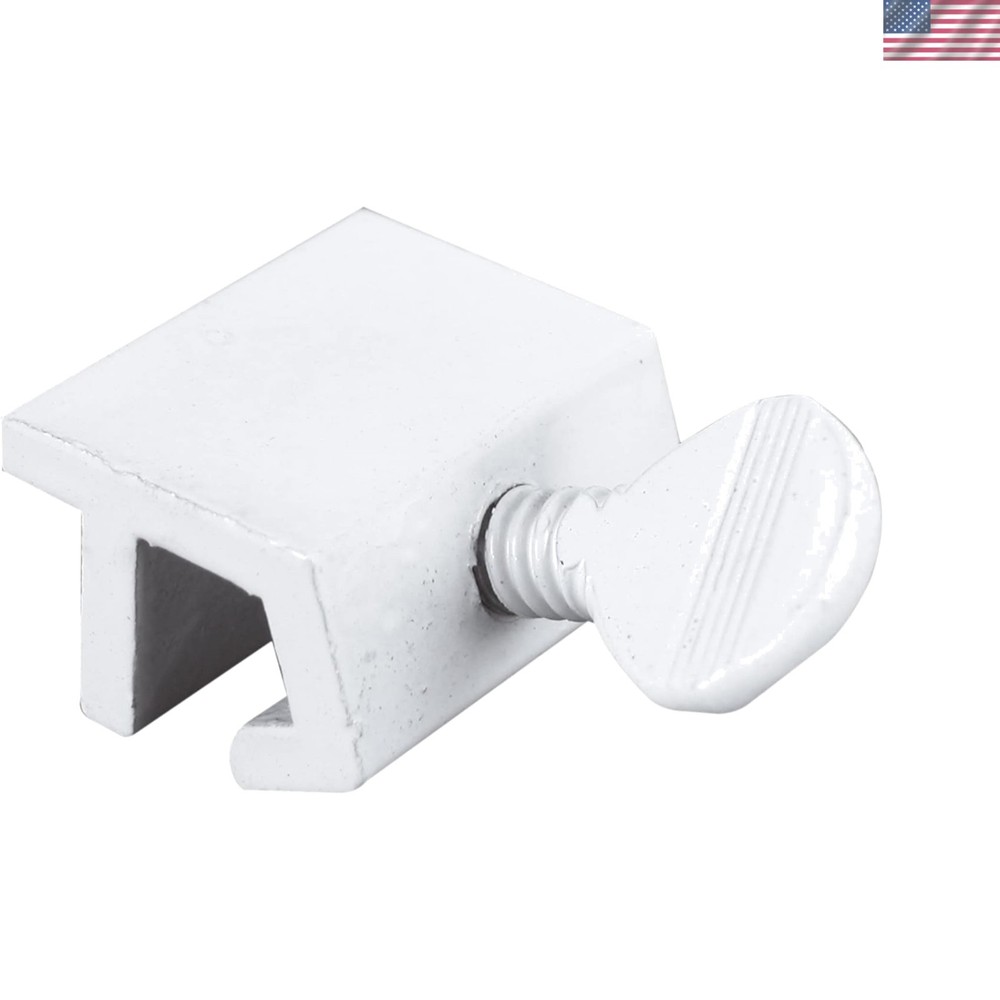 U 9823 Aluminum, White Finish, Sliding Window Security Lock 4 Pack