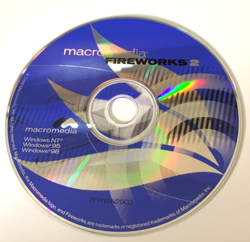 Macromedia Fireworks 2 Windows NT/95/98 - Vintage CD Software