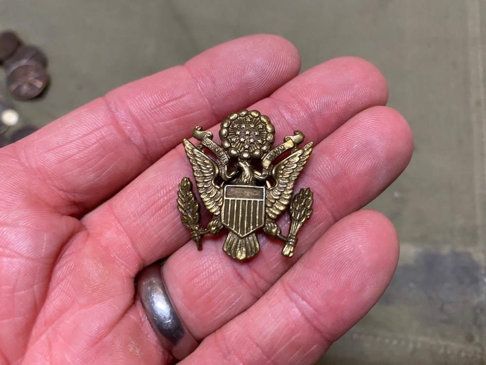 ORIGINAL WWII US ARMY OFFICER M1938 CRUSHER FIELD CAP EAGLE INSIGNIA
