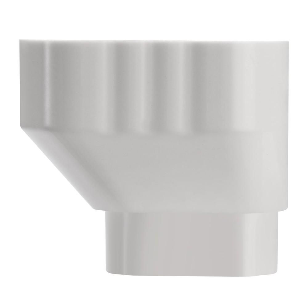 Gutter Downspout Adapter 3x4 to 2x3, White 2-Pack for Easy Installation