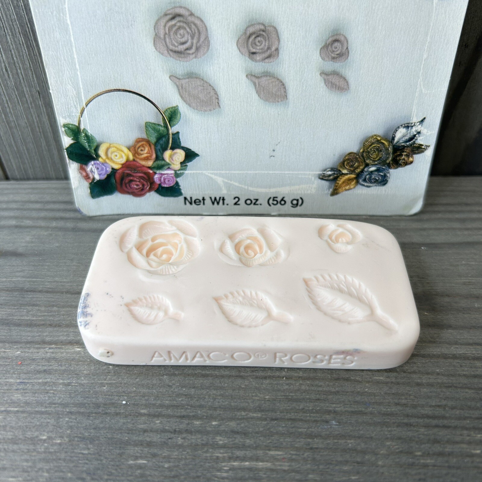 Vintage AMACO - Judi Maddigan Polymer Clay Push Molds - Roses