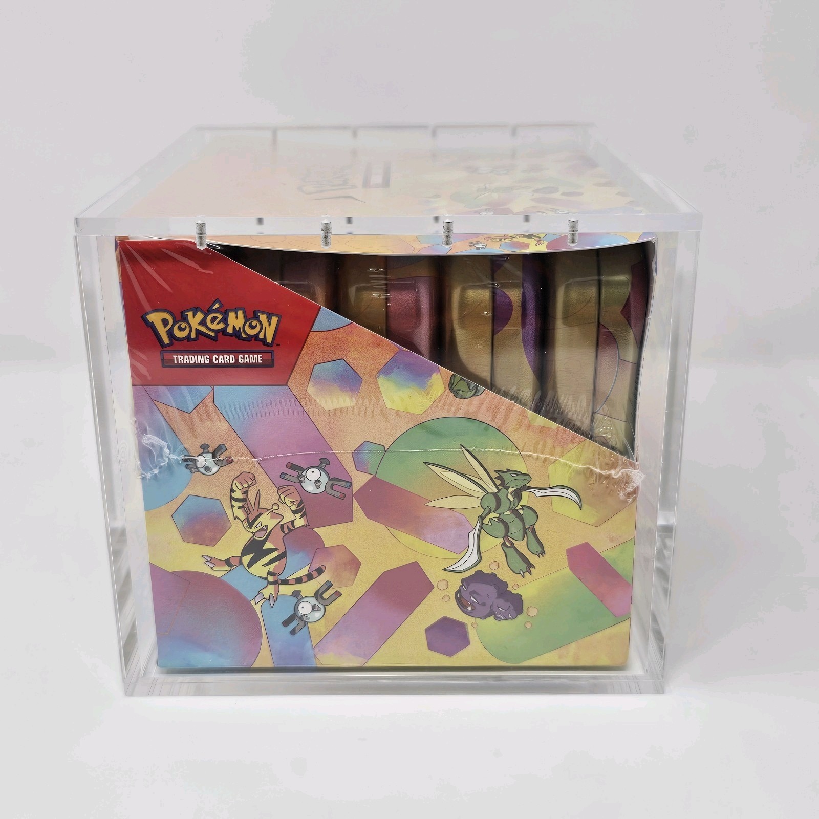 Pokemon 151 Mini Tin Display Acrylic Case With Magnetic Lid 10 Mini Tin Displays