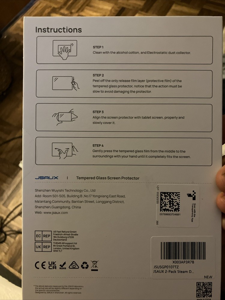 Jsaux Steamdeck Tempered Glass Screen Protector (2pack)