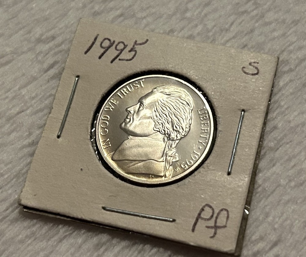 1995-S Five Cent Nickel Proof (in flip) Uncirculated