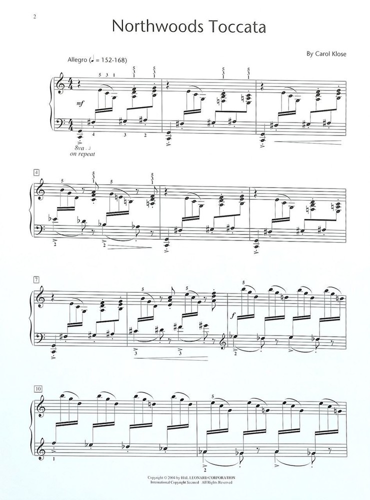 Northwoods Toccata - Intermediate Level 5