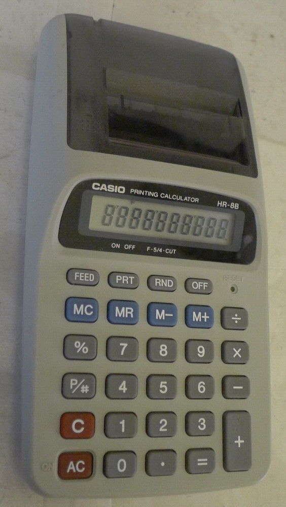 Casio HR-8B Printing Calculator Compact - Vintage