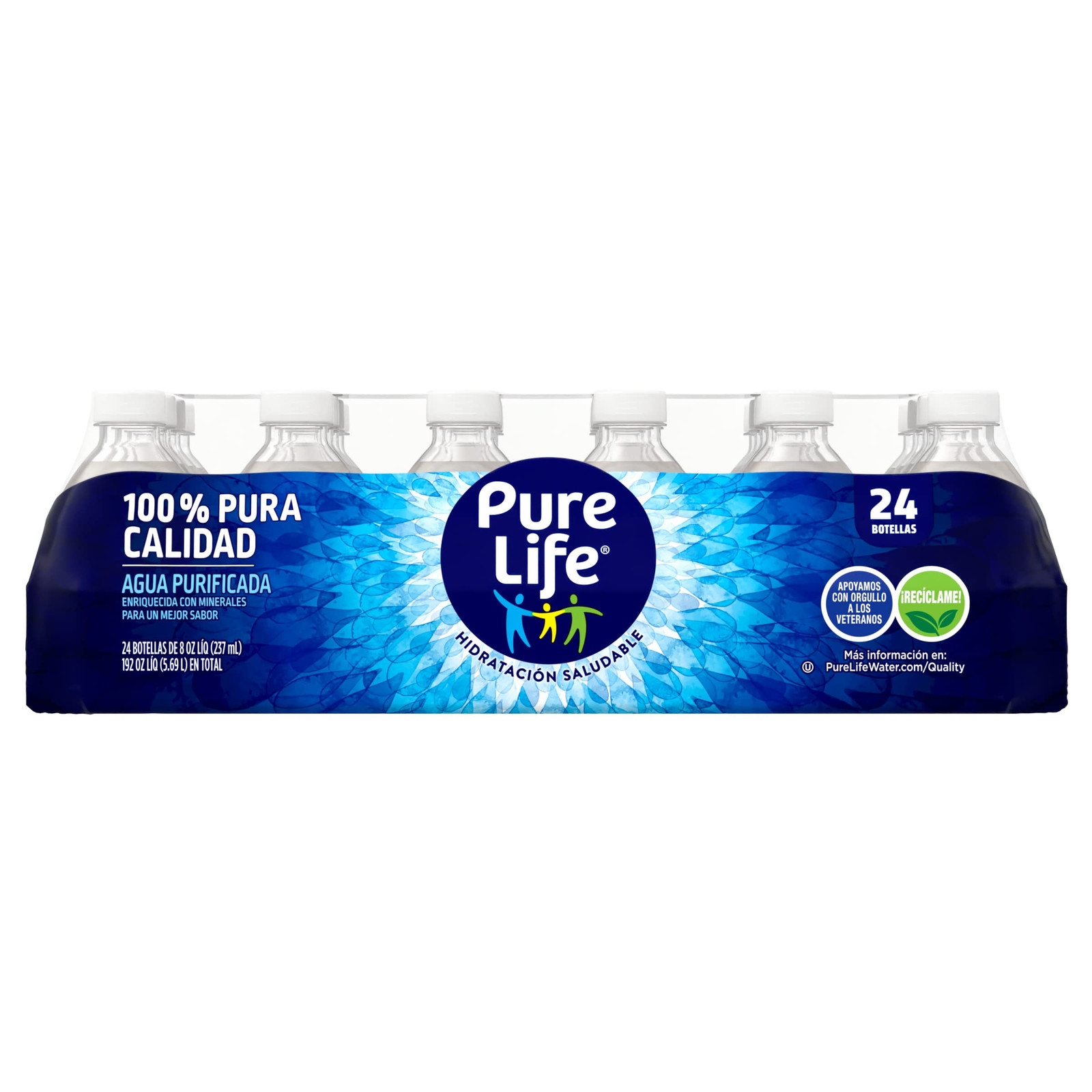 Pure Life, Purified Water, Plastic Bottled Water, (24 Pack) & (8 Fl Oz)....