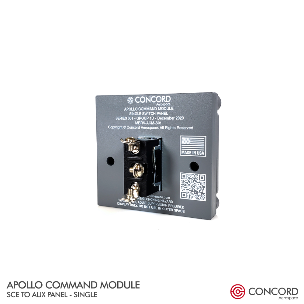 APOLLO COMMAND MODULE SINGLE SWITCH PANEL - SCE TO AUX REPLICA MEMORABILIA NASA