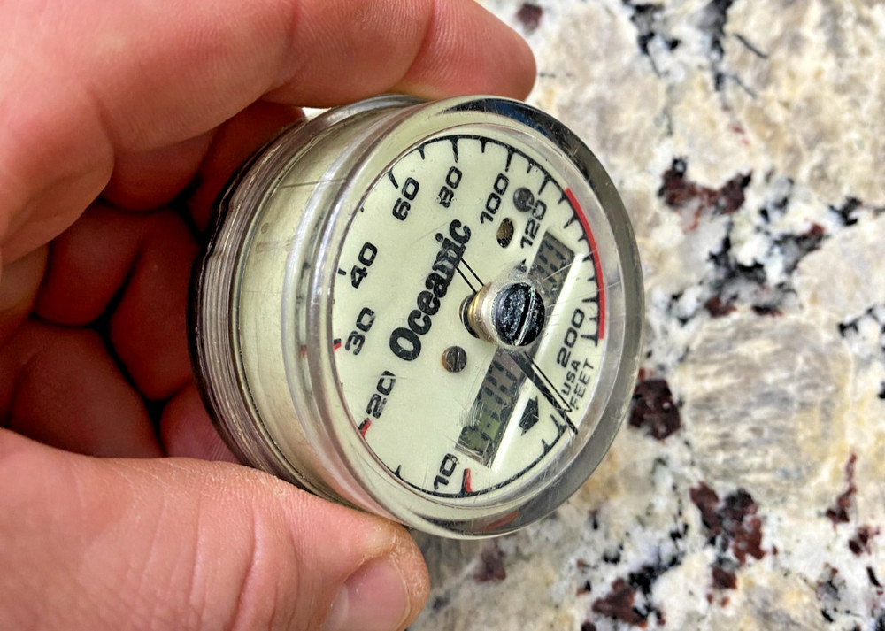 Oceanic 200ft Depth Gauge Puck Module Scuba Dive + Max Depth Gauge DataMax 2