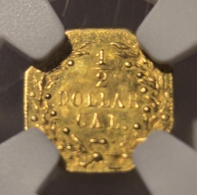 1872 California Gold Indian 1/2 Dollar Octagonal coin BG-940 NGC Certified MS-65