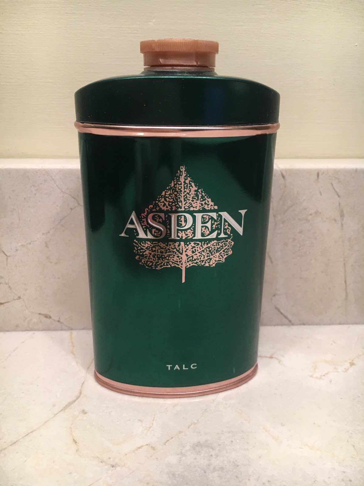 ASPEN Talc by Coty for Men 2.5 oz New No Box-Beautiful Tin
