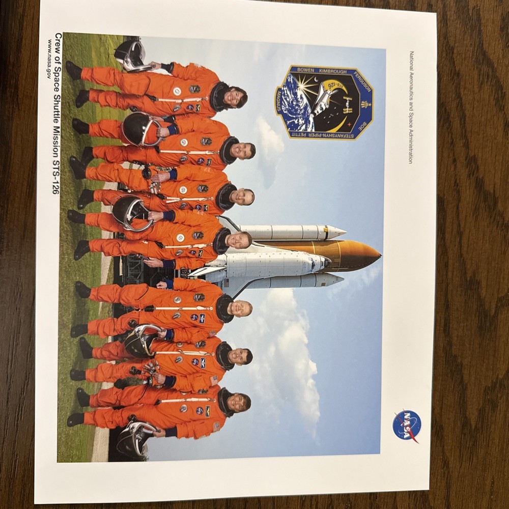 NASA Space Shuttle STS-126 Crew Lithograph (8x10)
