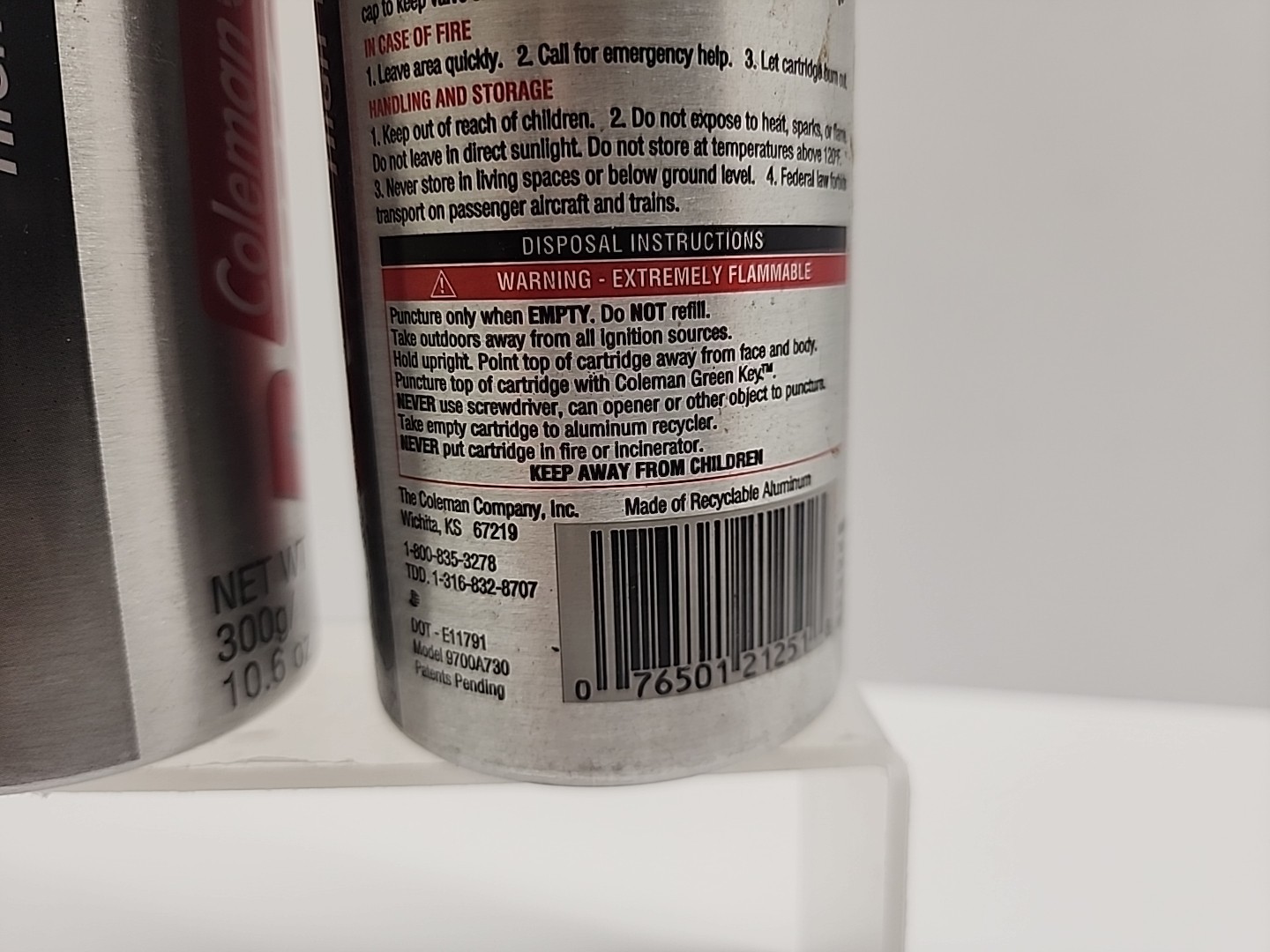 Vintage Coleman Powermax High Performance Fuel 300g Canister Camping Stove