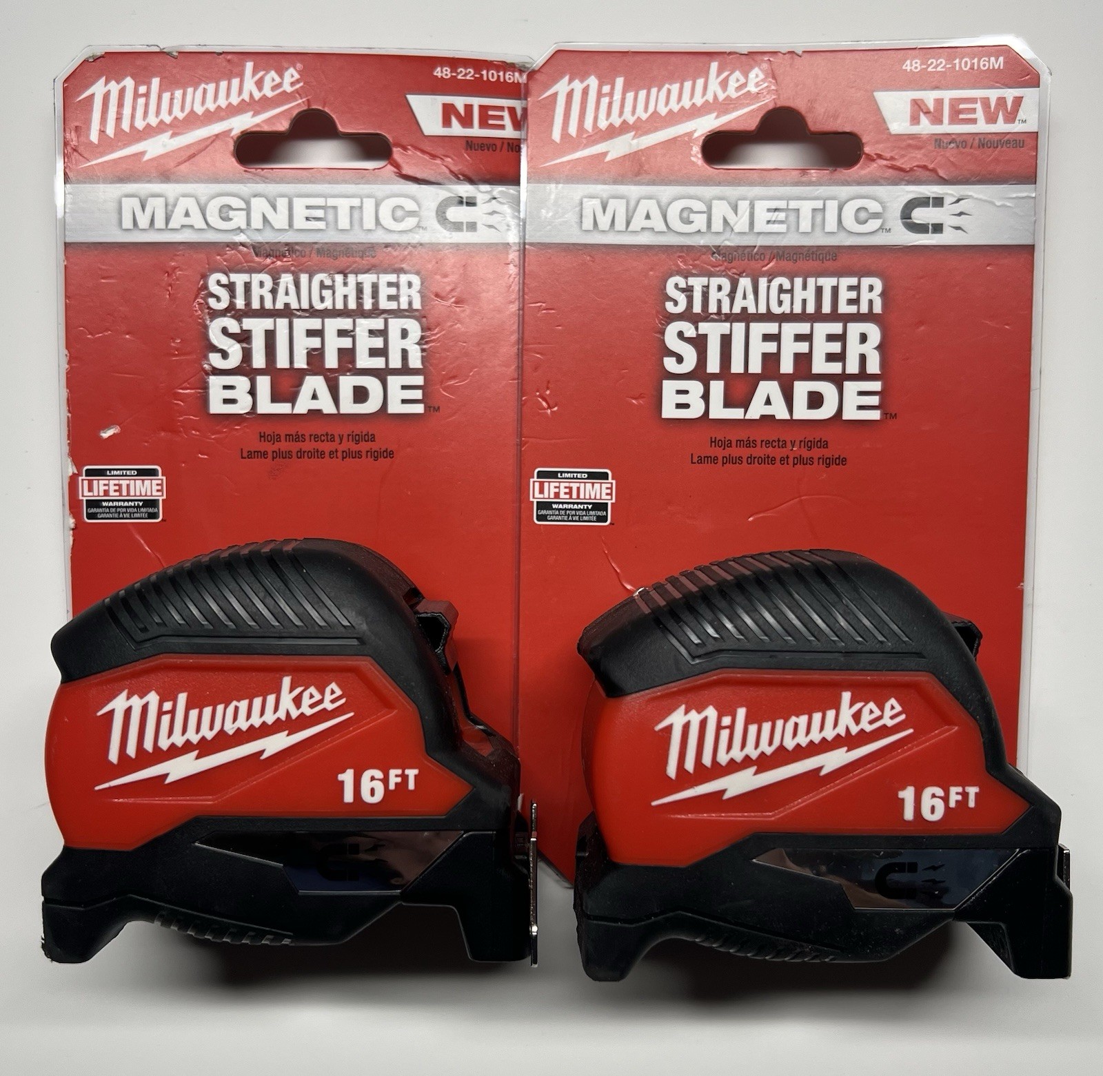 Milwaukee Tool 48-22-1016M 16Ft Wide Blade Magnetic Tape Measure (2 each)