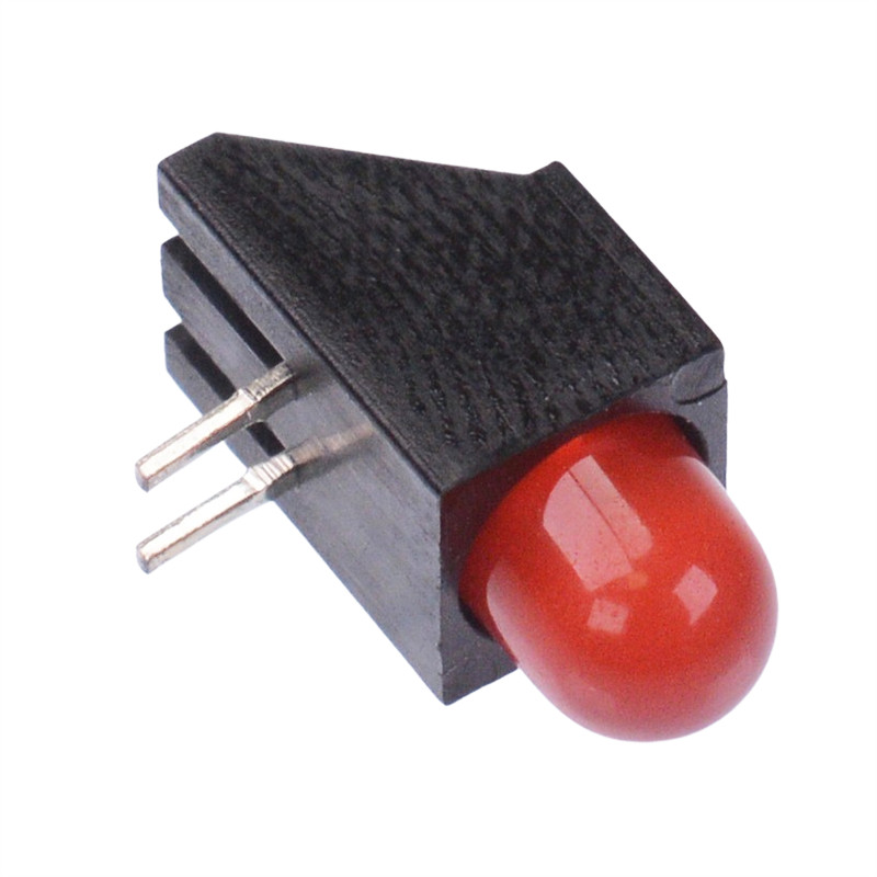 100 x Red Diffused PCB Mount 5mm LED 270mcd 60°