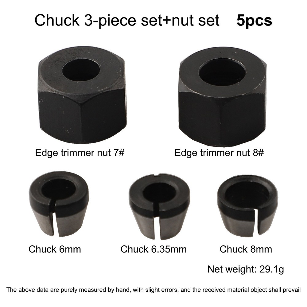 Professional Collet Chuck Adapter for Multi Purpose Chuck Conversion 5pcs Set