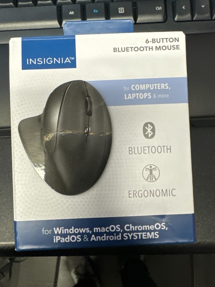 Insignia Bluetooth wireless 6-Button Ergonomic Mouse - Black