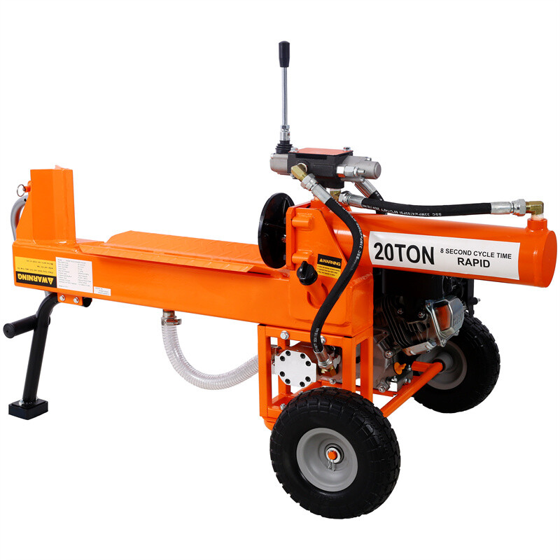 Log Splitter 20 Ton Auto Return Ram System Gear Pump 7HP Engine Horizontal