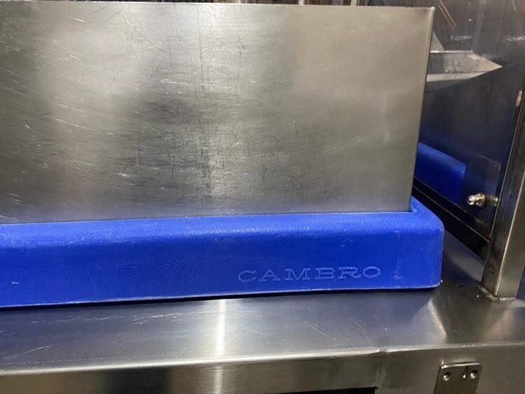 Custom Win-holt Sea Food Ice Bin Insulated Display Table w/ Cambro Bar Bases