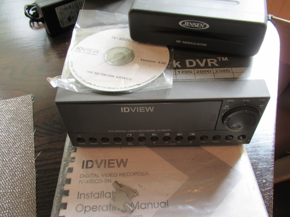 IDVIEW IV-400CD-SN Digital Time Lapse Video Recorder + Modulator Manual Security