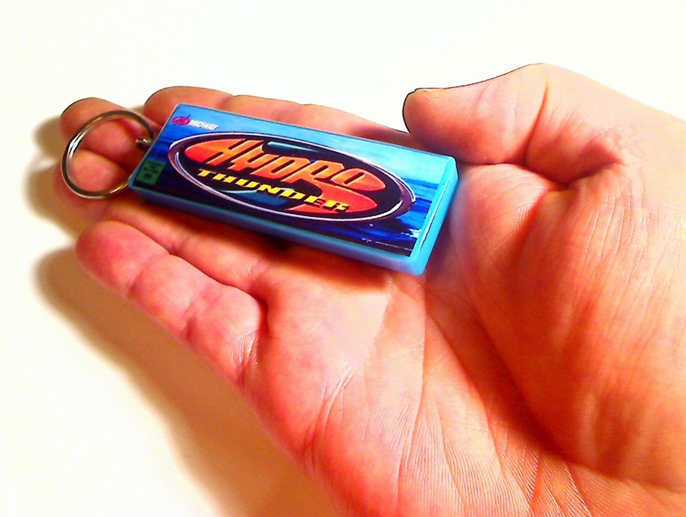 Hydro Thunder Arcade Marquee Coin Door accessory Keychain