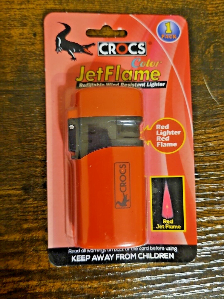 CROCS Color Jet Flame Refillable Red Lighter