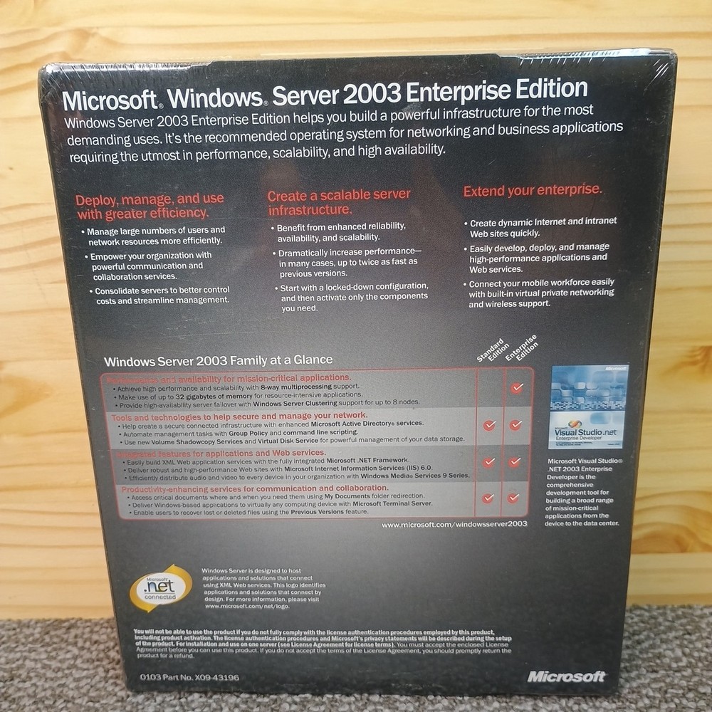 Microsoft Windows Server 2003 Enterprise Edition • NEW • Sealed