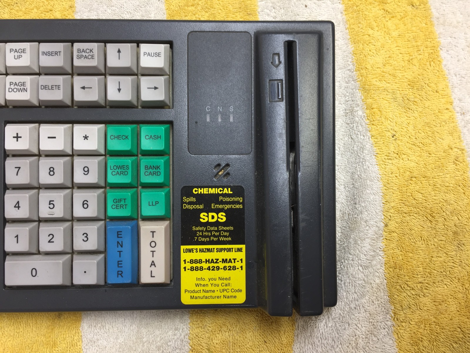 UTC RETAIL 5100 Series POS Keyboard M750-2000-11744 free shipping