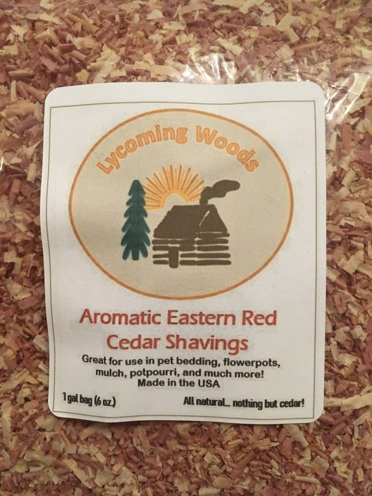 Aromatic Eastern Red Cedar Shavings, One Gallon Bag