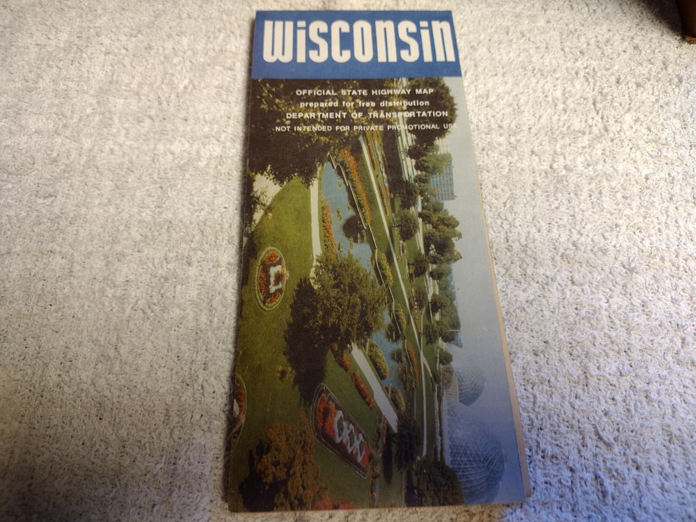 WISCONSIN STATE 1989, 1990 HIGHWAY ROAD MAP