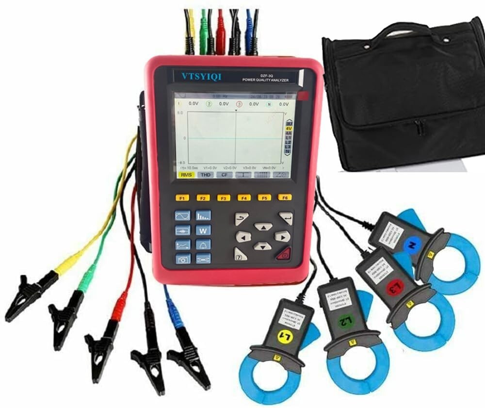Power Quality Monitor Analyzer with Clamp 0.10A~100A Transient Capture Function