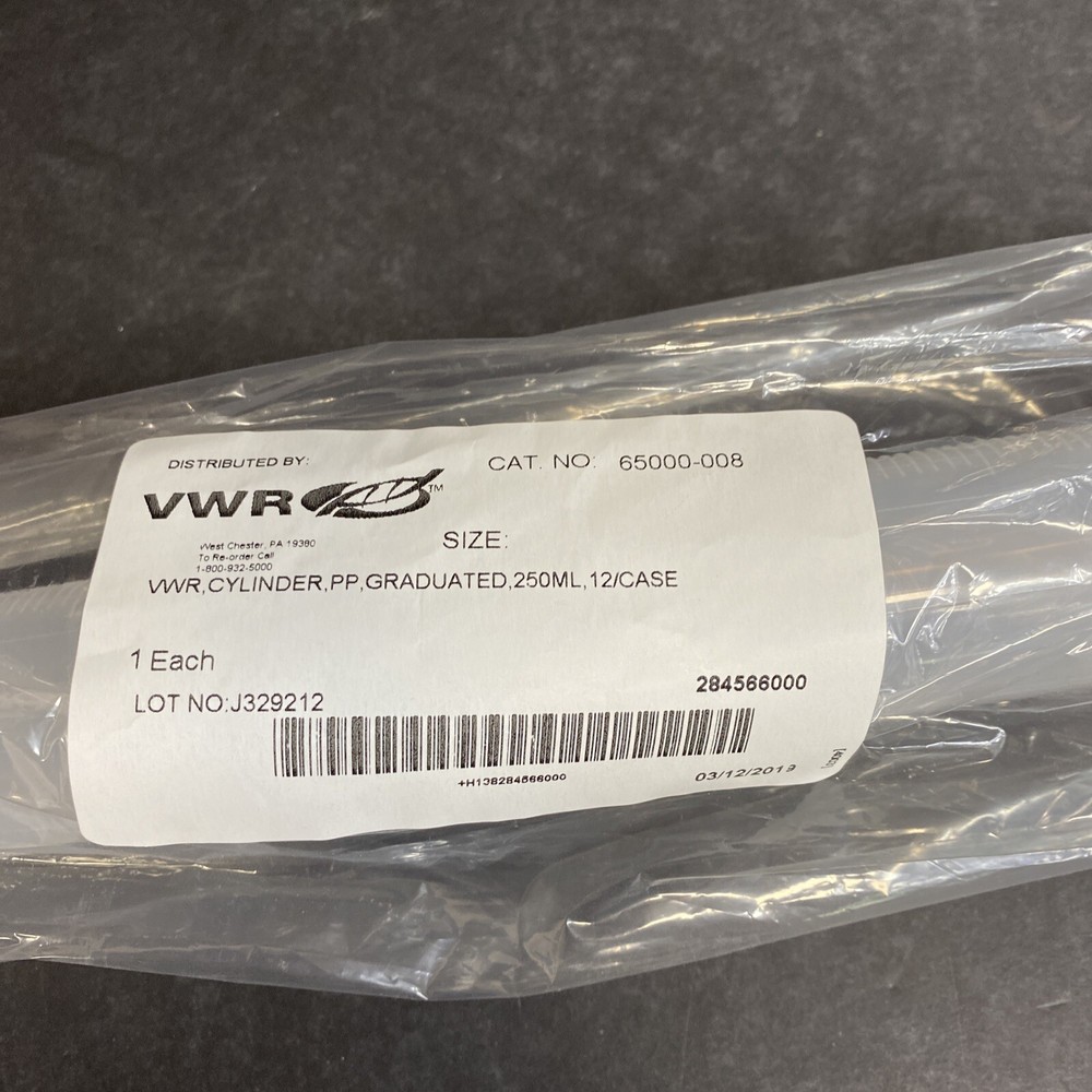 VWR Graduated Cylinder 250 ml Polypropylene