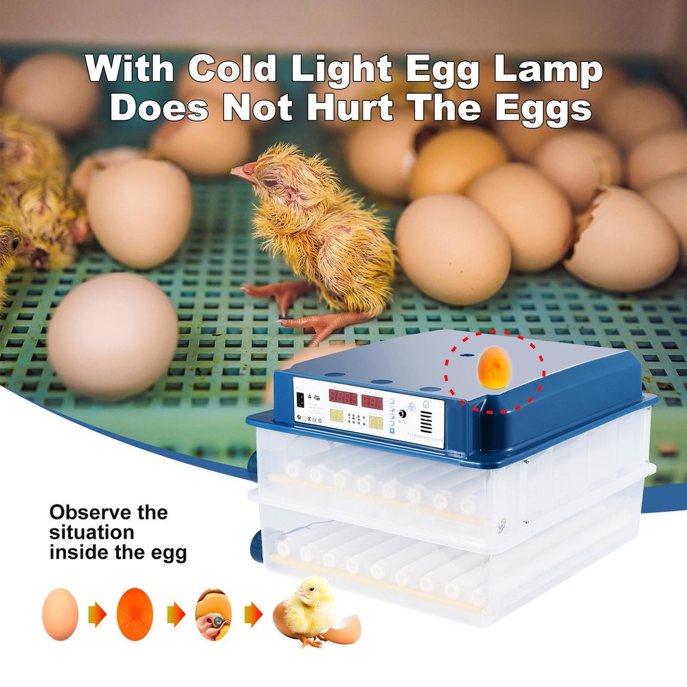 120 Eggs Incubator Temperature Control Automatic Digital Chicken Egg Hatcher