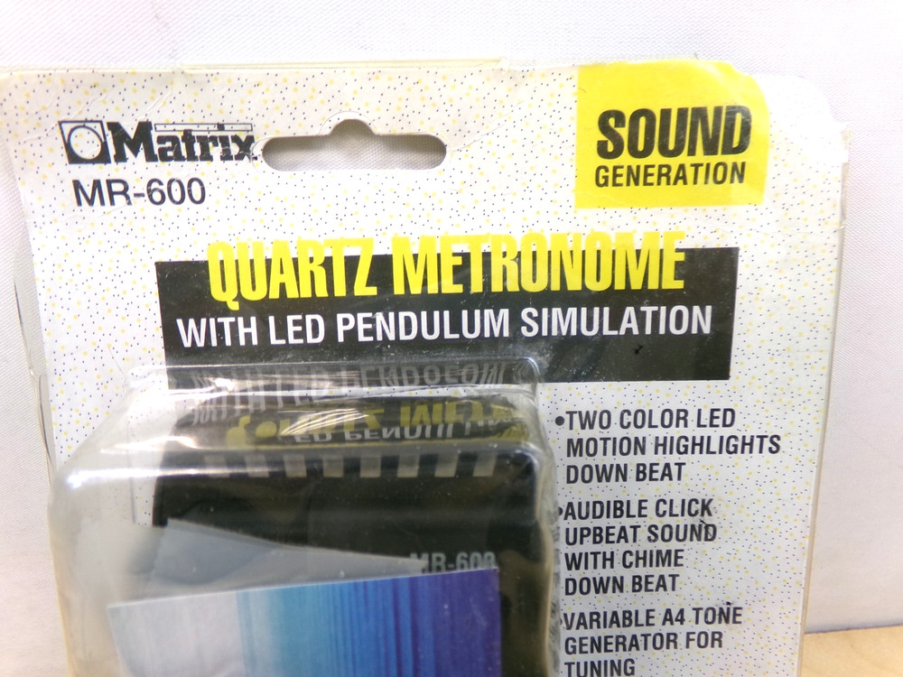 Matrix Quartz Metronome with LED Pendulum Simulation MR 600 Sound Generation